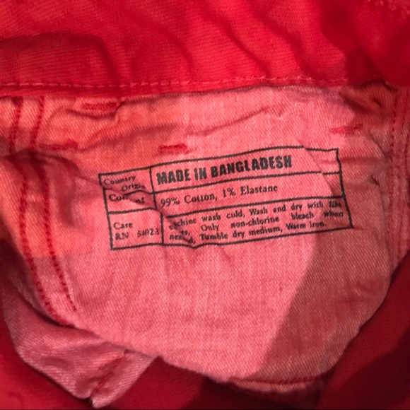 Banana Republic Skinny Red Jeans, Size 27 - Picture 6 of 7